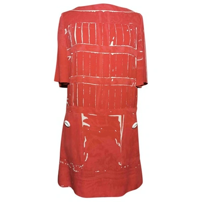 Pre-owned Louis Vuitton Silk Dress In Red