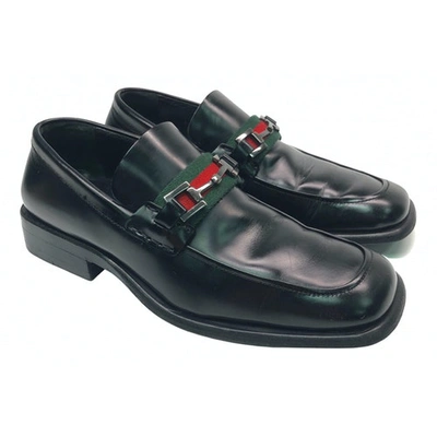 Pre-owned Gucci Black Patent Leather Flats