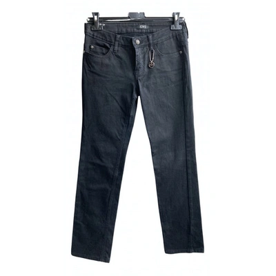 Pre-owned Costume National Straight Jeans In Black