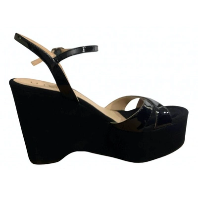 Pre-owned Unisa Leather Sandals In Black
