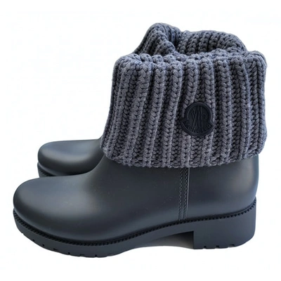 Pre-owned Moncler Ankle Boots In Grey