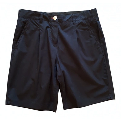 Pre-owned Emporio Armani Blue Cotton - Elasthane Shorts