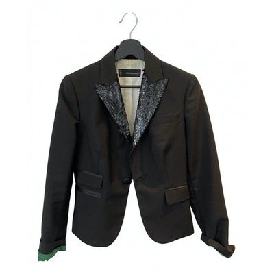 Pre-owned Dsquared2 Wool Blazer In Black