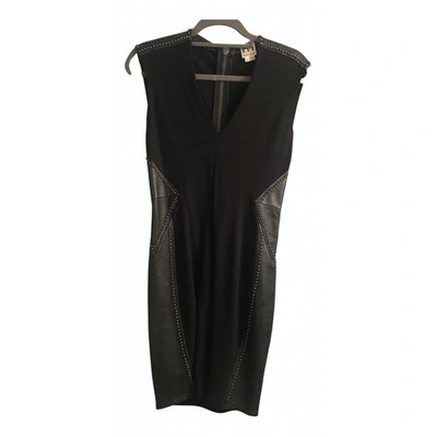 Pre-owned Haute Hippie Black Leather Dress