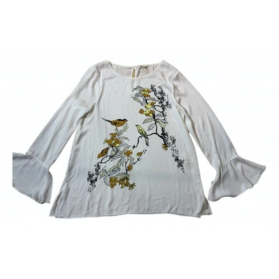 Pre-owned Max Mara White Polyester Top