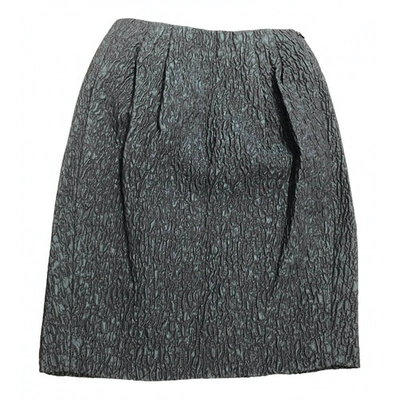 Pre-owned Moschino Silk Mini Skirt In Green