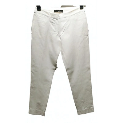 Pre-owned Amanda Wakeley Carot Pants In White