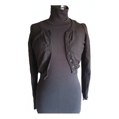 Pre-owned Liviana Conti Wool Cardigan In Black
