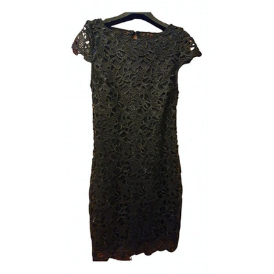Pre-owned Alice And Olivia Lace Mini Dress In Black