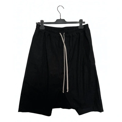 Pre-owned Rick Owens Black Cotton Shorts