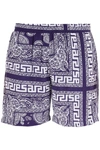 Aries Purple Bandana Print Bermuda Shorts In Blue