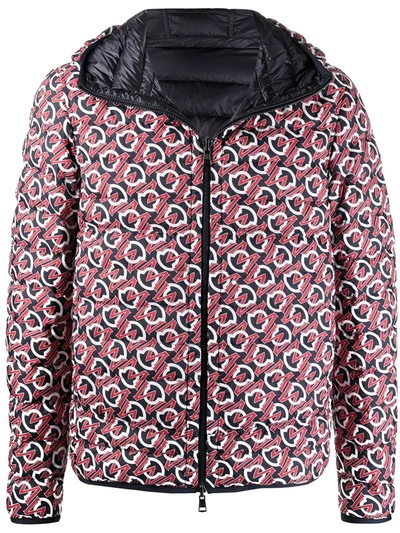 Moncler Zois Reversible Water Resistant Down Puffer Coat In Multicolour