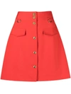 GIVENCHY BUTTONED A-LINE MINI SKIRT