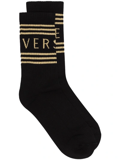 VERSACE 1990S' VINTAGE-LOGO SOCKS