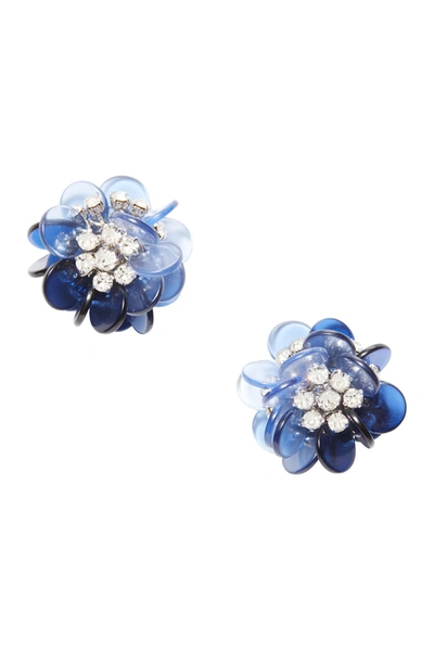 Kate Spade Blooming Bouquet Cz Stud Earrings In Blue Multi