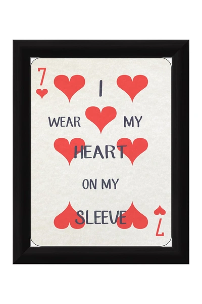 Ptm Images Heart On Mu Sleeve Framed Giclee Print In Black