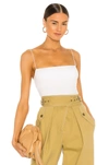 Enza Costa Supima Cotton Essential Strappy Tank In White In White