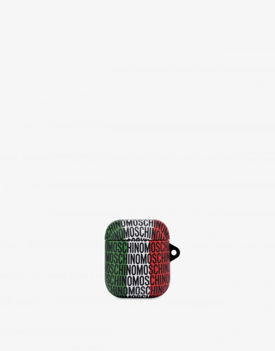 Moschino Tricolor Airpods Holder Lost & Found In Multicoloured
