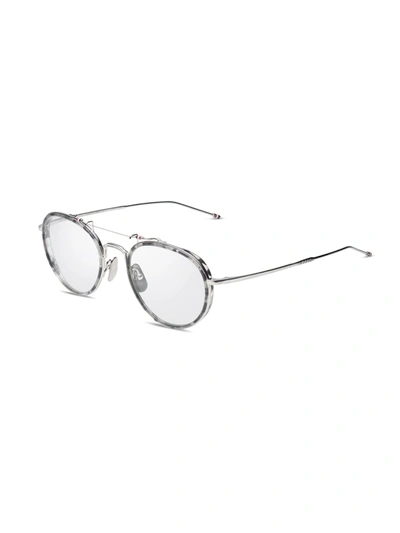 Thom Browne Tbx815/53/03 Eyewear In Grey Tortoise Silver