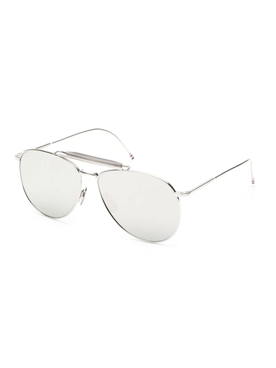 Thom Browne Tb/015/ltd/slv/62 Sunglasses In Silver Grey