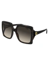 GUCCI GG0876S SUNGLASSES,GG0876S 002 HAVANA HAVANA BROWN