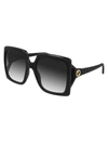 GUCCI GG0876S SUNGLASSES,GG0876S 001 BLACK BLACK GREY