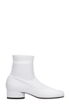 MAISON MARGIELA MAISON MARGIELA TABI LOW HEELS ANKLE BOOTS IN WHITE LEATHER,S58WU0270PR731T1003