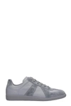 MAISON MARGIELA REPLICA SNEAKERS IN GREY SUEDE AND LEATHER,S57WS0236P1897850