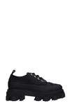 GANNI LACE UP SHOES IN BLACK POLYESTER,11723178