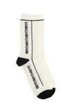 GANNI SOCKS IN WHITE WOOL,A3206135