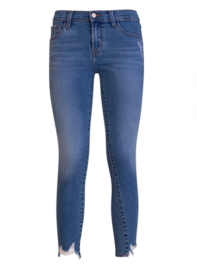 J Brand Cropped Skinny Jeans In Blu