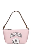 GANNI SHOULDER BAG IN VIOLA POLYESTER,11723185