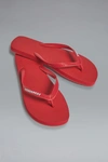 Dsquared2 Rubber Flip Flops With Embossed Logo In Red