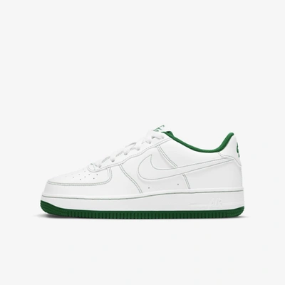 Nike Air Force 1 Big Kids' Shoe In White,pine Green,white