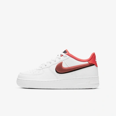 Nike Kids' Air Force 1 Low Lv8 "double Swoosh" Trainers In White