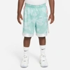 Nike Elite Super Big Kids' Shorts Basketball (extended Size) In Glacier Blue,tropical Twist,white,sunset Pulse