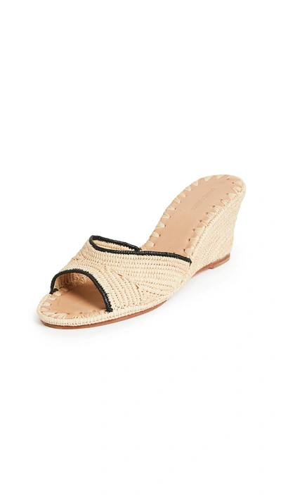 Carrie Forbes Nador Heeled Mules In Natural/noir