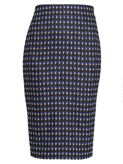 Victoria Beckham Women's Tweed Pencil Skirt In Cobalt Black