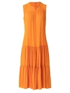 AKRIS PUNTO TIERED SILK-BLEND MIDI DRESS,400013036865