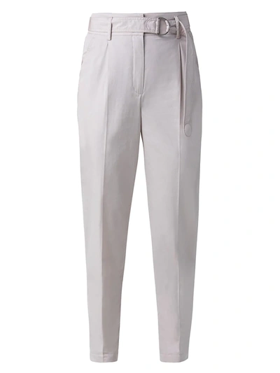 Akris Punto Franca Belted Ankle Trousers In Light Taupe