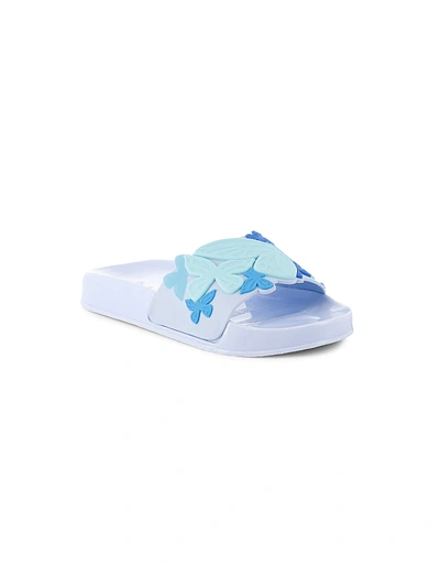 Sophia Webster Girl's Butterfly Jelly Pool Slide Sandals, Blue, Toddler/kids