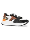 Burberry Leather-suede Vintage Check Sneakers In Black/archive Beige