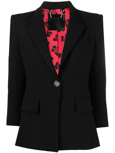 Philipp Plein Single-breasted Fitted Blazer In Black