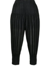 Issey Miyake Black Fluffy Basics Trousers In Black