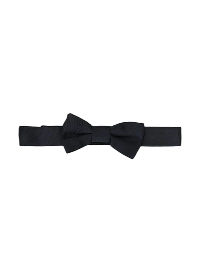 Emporio Armani Babies' Silk Bow Tie In Blue