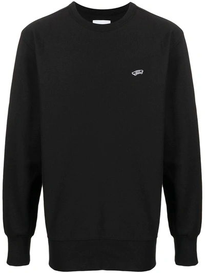 Vans Embroidered-logo Cotton Sweatshirt In Black