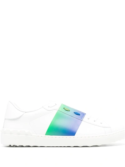 Valentino Garavani Open Contrast-band Sneakers In White