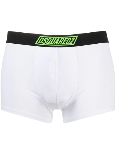 Dsquared2 Logo-waistband Boxer Briefs In White