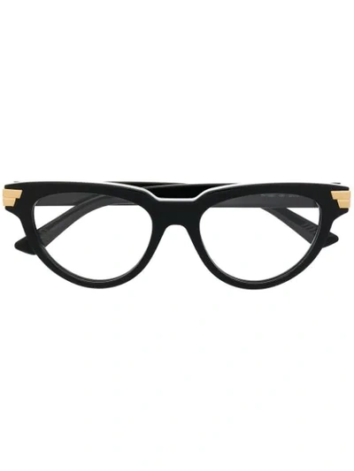 Bottega Veneta Cat-eye Frame Glasses In Black