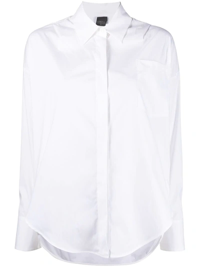 Lorena Antoniazzi Oversized Cotton Shirt In White
